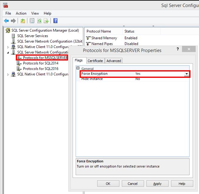 SQL Force Encryption